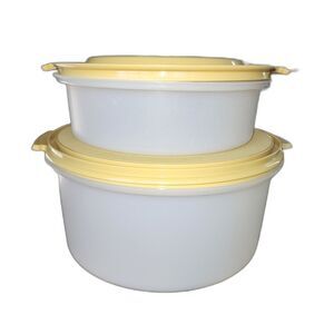 Vintage Tupperware Large Cake Carriers with Lids Set of 2